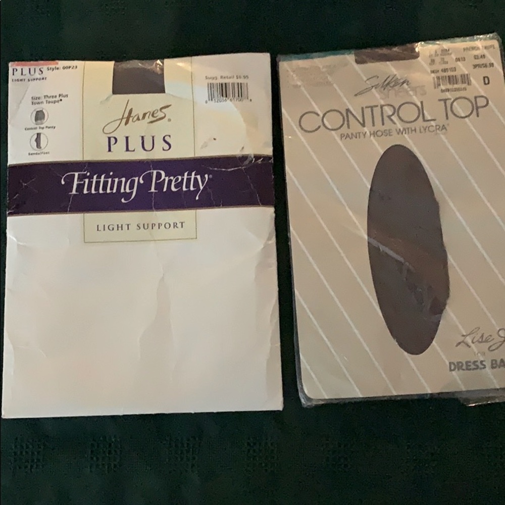 Plus Size Panty Hose Taupe - 2 pairs
